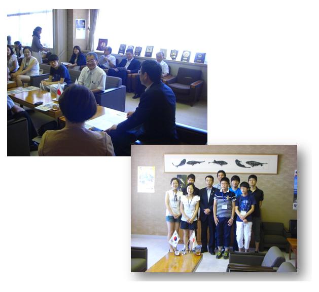 釜山大地ライオンズクラブ交換学生が市長を表敬訪問　08月04日の画像