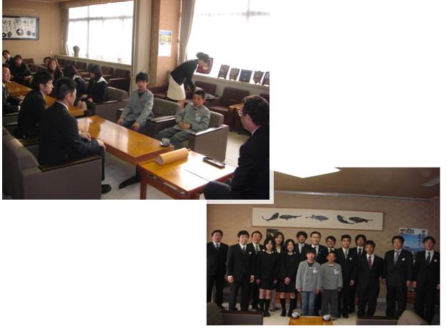 青少年文化芸出祭（釜山）の参加者が市長を表敬訪問　04月21日の画像