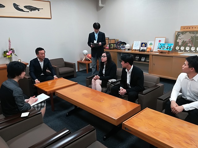 下関市立大学聴講留学生が市長を表敬訪問の画像1