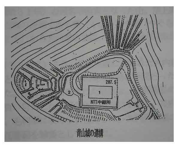 青山城址の地図