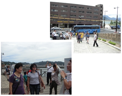 中国からの団体観光客が来関の画像
