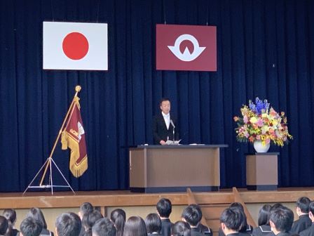 山口県立下関北高等学校第1回卒業証書授与式の画像