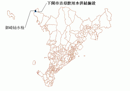 下関市吉母飲用水供給施設の図