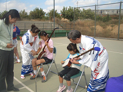 青島日本人学校での交流