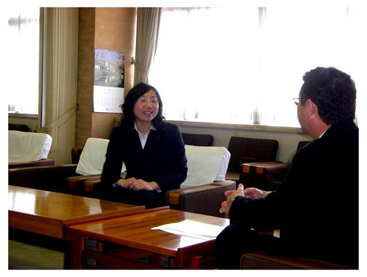 青島市からの国際交流員が帰国挨拶　2009年04月06日の画像