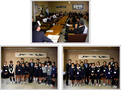 小学生海外派遣研修団が出発前に市長表敬　2008年10月20日の画像