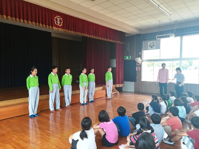 中国青島市膠州莱州路小学校との学校交流の画像2