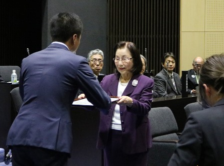 古川薫氏名誉市民授与式