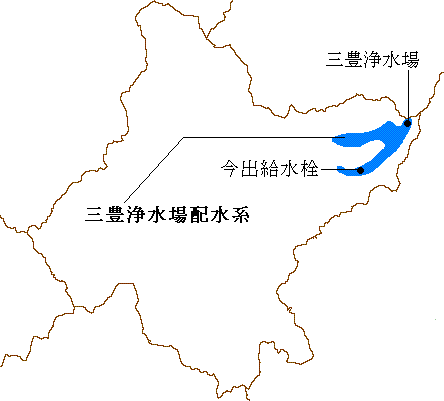 三豊浄水場配水系の図