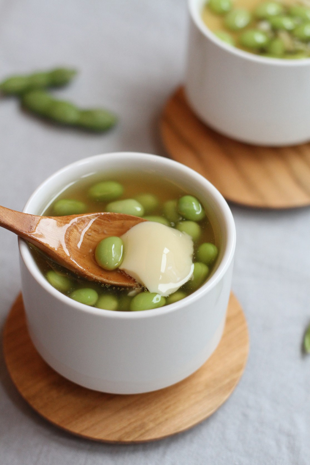 茶碗蒸しの枝豆あんかけの画像