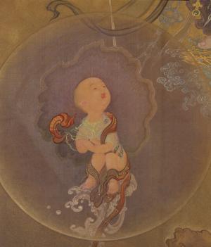狩野芳崖《悲母観音》より部分 1888年 東京藝術大学蔵 重要文化財