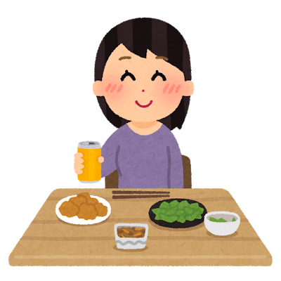 食事と一緒に