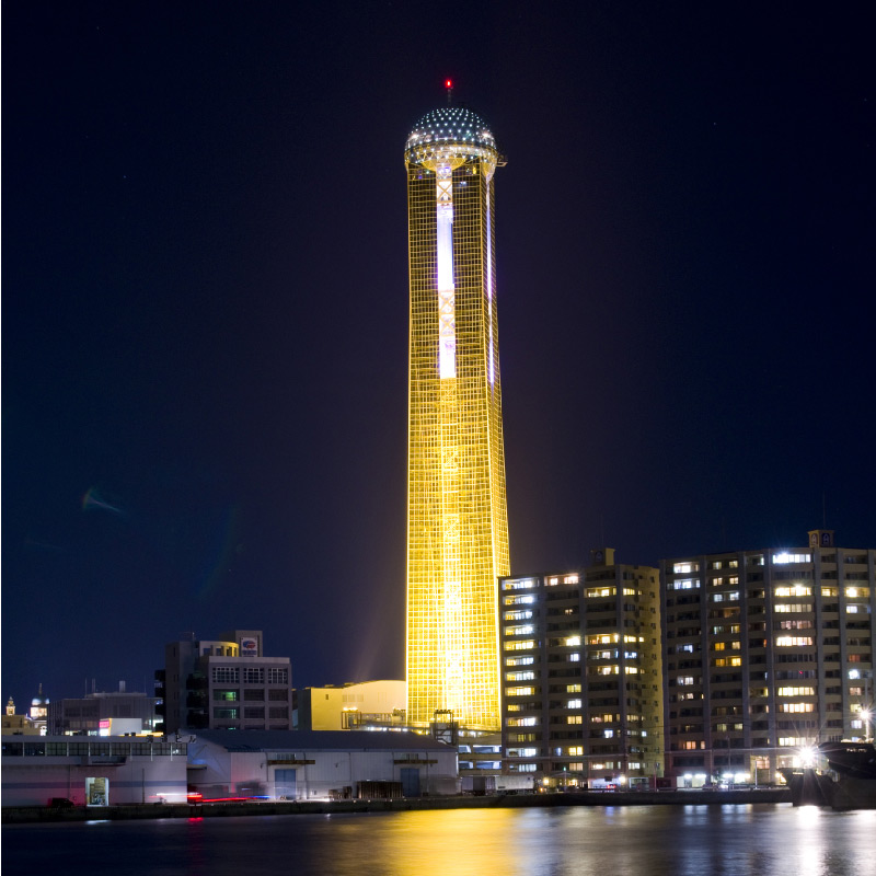 西日本の自立型タワーの中で最も高い展望室「海峡ゆめタワー 展望室」の高さは143ｍの画像