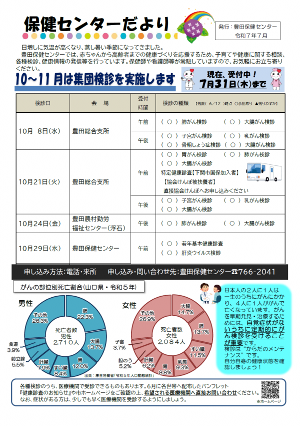 保健センターだより（表）