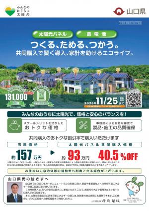 ぶちエコやまぐち太陽光（家庭向け）チラシ　表