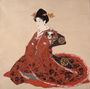 狩野芳崖《鏻姫像》1860年