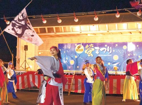 豊田のホタル祭りでのよさこい演舞