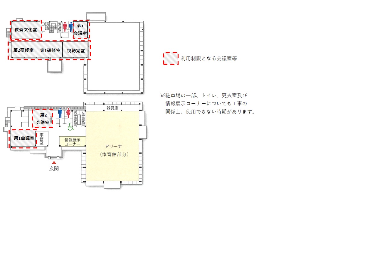 利用制限する会議室等