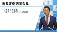 定例記者会見の様子